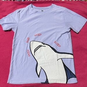 Tea Collection Double Sided Shark Print Tee, Sz 14